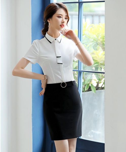 women's blouses & shirts ladies white work women business suits 2 piece skirt and sets short sleeve summer ol style
women's blouses & shirts ladies white work women business suits 2 piece skirt and sets short sleeve summer ol style