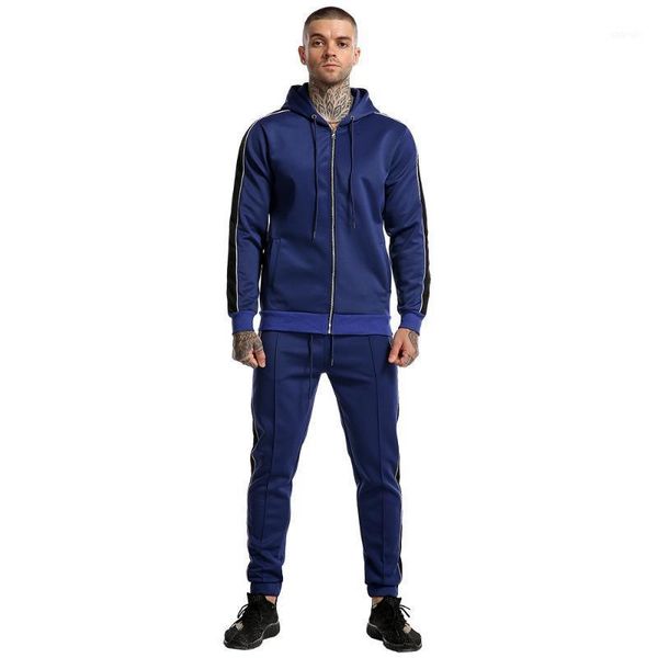 autumn 2-piece sportswear men's solid color sportswear thickened sports hoodie with zipper sports suit1, Black;blue
autumn 2-piece sportswear men's solid color sportswear thickened sports hoodie with zipper sports suit1, Black;blue