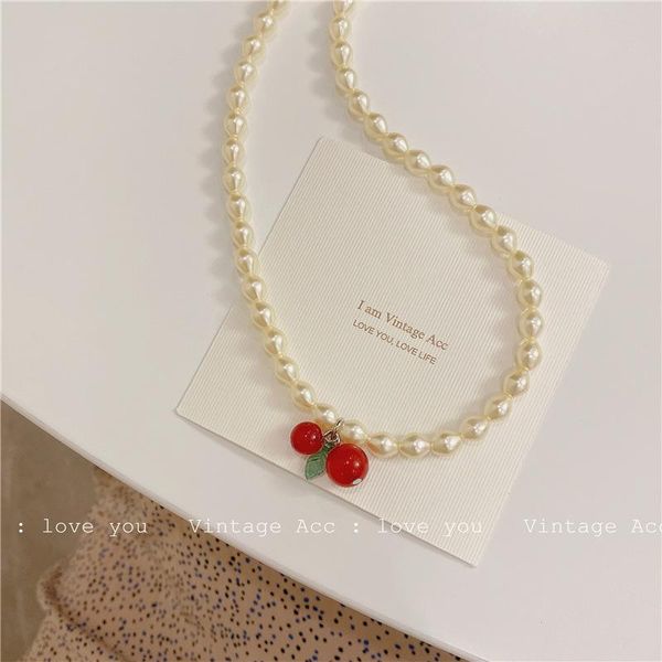 pendant necklaces fashion retro color cherry beaded necklace korean girl candy fruit cute for women jewelry, Silver
pendant necklaces fashion retro color cherry beaded necklace korean girl candy fruit cute for women jewelry, Silver