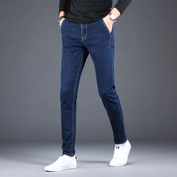 2021 pure male blue mode korean style jeans thin pencil fit pants mer4, White;black
2021 pure male blue mode korean style jeans thin pencil fit pants mer4, White;black