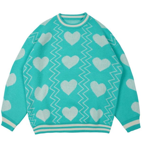 men's sweaters mens harajuku full heart knit winter oversized couple knitwear casual loose retro apricot cute pullover, White;black
men's sweaters mens harajuku full heart knit winter oversized couple knitwear casual loose retro apricot cute pullover, White;black