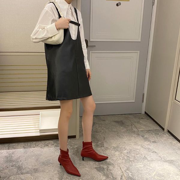 boots pointed toe fashion women sock autumn slip on thin high heels sandals short ankle booties solid color pumps shoes, Black
boots pointed toe fashion women sock autumn slip on thin high heels sandals short ankle booties solid color pumps shoes, Black