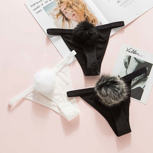 pompom panties nice rabbit start women's under breathing transparent underwear comfort thong low rise g-string, Black;pink
pompom panties nice rabbit start women's under breathing transparent underwear comfort thong low rise g-string, Black;pink