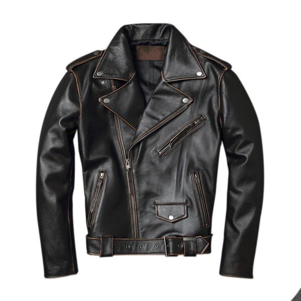 men's leather & faux cowhide vintage jacket brown black genuine motocycle jackets motor clothing biker coat autumn winter
men's leather & faux cowhide vintage jacket brown black genuine motocycle jackets motor clothing biker coat autumn winter