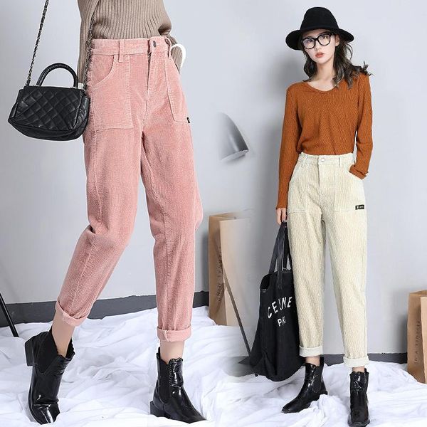women's pants & capris spring autumn women corduroy high waist was thin harem casual trousers female loose, Black;white
women's pants & capris spring autumn women corduroy high waist was thin harem casual trousers female loose, Black;white