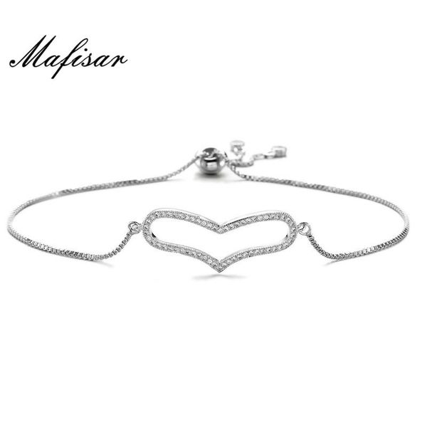 charm bracelets mafisar + cz women wedding jewelry wholesale hollow heart bracelet fashion female party accessories gift, Golden;silver
charm bracelets mafisar + cz women wedding jewelry wholesale hollow heart bracelet fashion female party accessories gift, Golden;silver