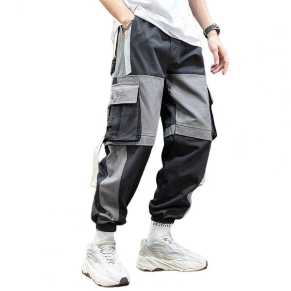 men's pants casual men stylish multi pockets straps patchwork ankle tied long cargo trousers clothing 2021, Black
men's pants casual men stylish multi pockets straps patchwork ankle tied long cargo trousers clothing 2021, Black