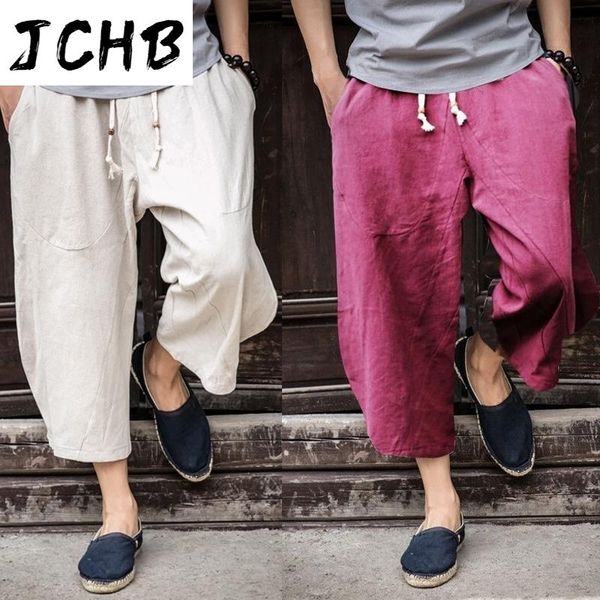 men's pants style chinese man linen cropped pant trouser men casual wide-legged bloomers 2021 summer male traditional trousers, Black
men's pants style chinese man linen cropped pant trouser men casual wide-legged bloomers 2021 summer male traditional trousers, Black
