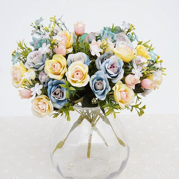 decorative flowers & wreaths artificial 13 heads/bouquet small bud silk roses fake plants green leaves home vases autumn decoration for wedd
decorative flowers & wreaths artificial 13 heads/bouquet small bud silk roses fake plants green leaves home vases autumn decoration for wedd