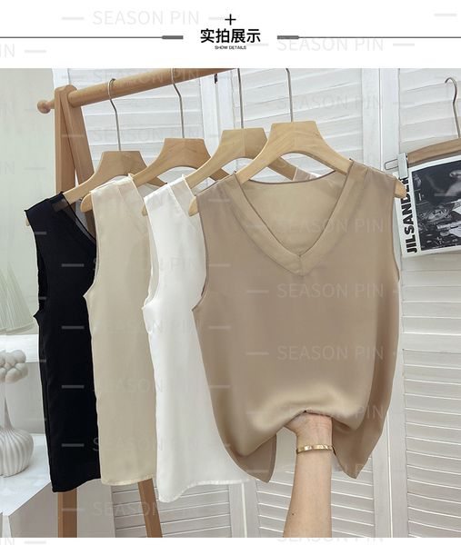 women's tanks camis suspenders inside and outside wear v-neck professional sleeveless chiffon loose3038, White
women's tanks camis suspenders inside and outside wear v-neck professional sleeveless chiffon loose3038, White