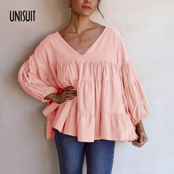 women's blouses & shirts women fashion simpler streetwears 2021 autumn v-neck loose chic pullover ladies elegant solid casual streetwea, White
women's blouses & shirts women fashion simpler streetwears 2021 autumn v-neck loose chic pullover ladies elegant solid casual streetwea, White