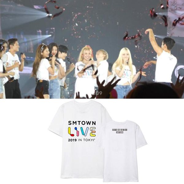 women's t-shirt korean fashion kpop exo nct smtown live in tokyo concert the same short-sleeved men/women hip hop tshirt summer, White
women's t-shirt korean fashion kpop exo nct smtown live in tokyo concert the same short-sleeved men/women hip hop tshirt summer, White