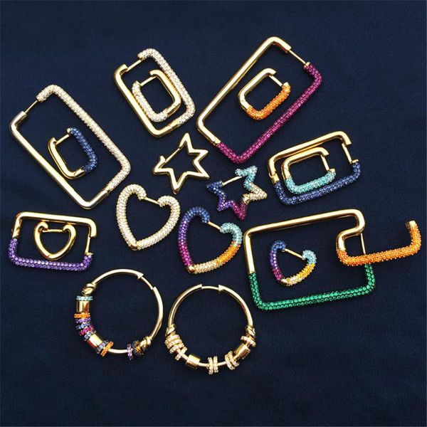 hoop & huggie s925 sterling silver earring color diamond female stars geometric square ear ring heart shaped fashion jewelry, Golden;silver
hoop & huggie s925 sterling silver earring color diamond female stars geometric square ear ring heart shaped fashion jewelry, Golden;silver