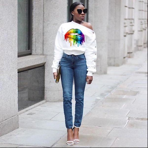 rainbow lip print fashion pullovers lady skew collar single breasted sleeve design pullovers high street sweatshirts smh7020, Black
rainbow lip print fashion pullovers lady skew collar single breasted sleeve design pullovers high street sweatshirts smh7020, Black