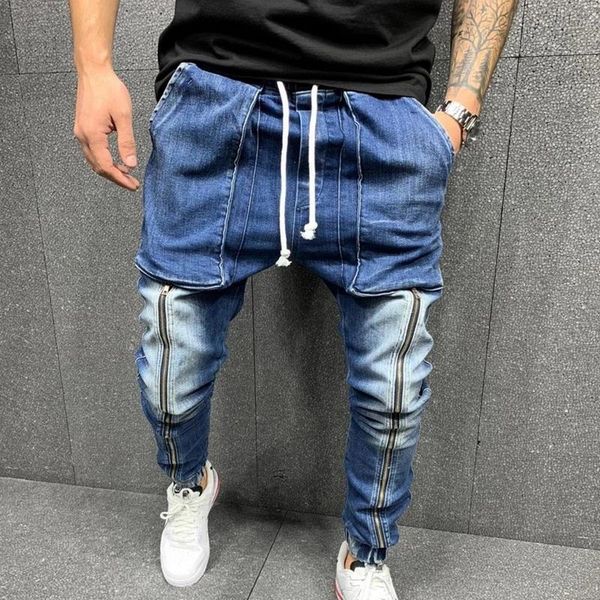 laamei men stripe zipper denim autumn spring vintage wash hip hop work trousers jeans pants hip hop punk streetwear, Blue
laamei men stripe zipper denim autumn spring vintage wash hip hop work trousers jeans pants hip hop punk streetwear, Blue