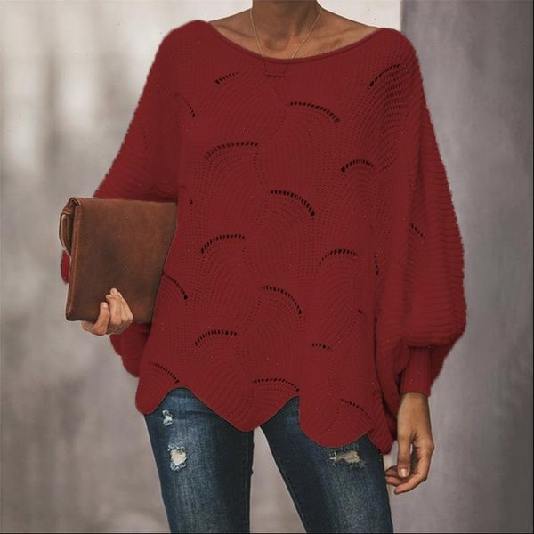 women loose sweater cloak casual oversized soft lantern sleeve hollow out pullovers knit o neck wave hem solid female sweaters, White;black
women loose sweater cloak casual oversized soft lantern sleeve hollow out pullovers knit o neck wave hem solid female sweaters, White;black