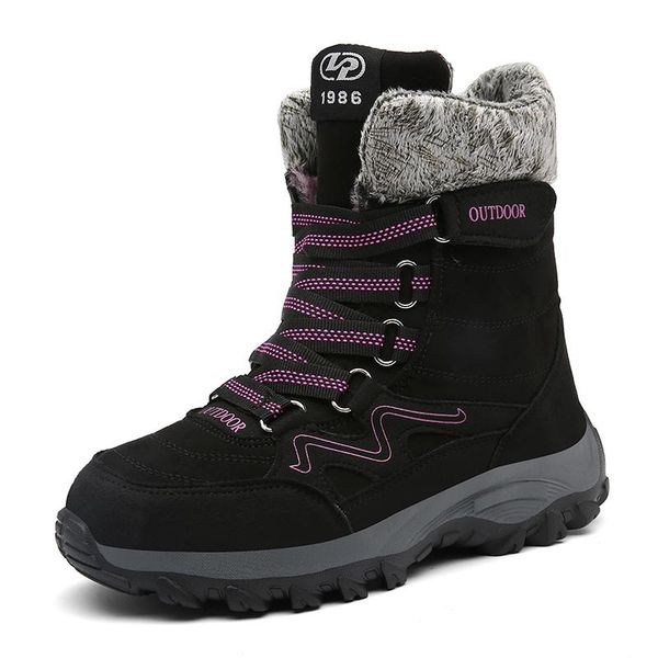 boots couple winter with fur super warm snow work casual shoes sneakers high rubber ankle female, Black
boots couple winter with fur super warm snow work casual shoes sneakers high rubber ankle female, Black