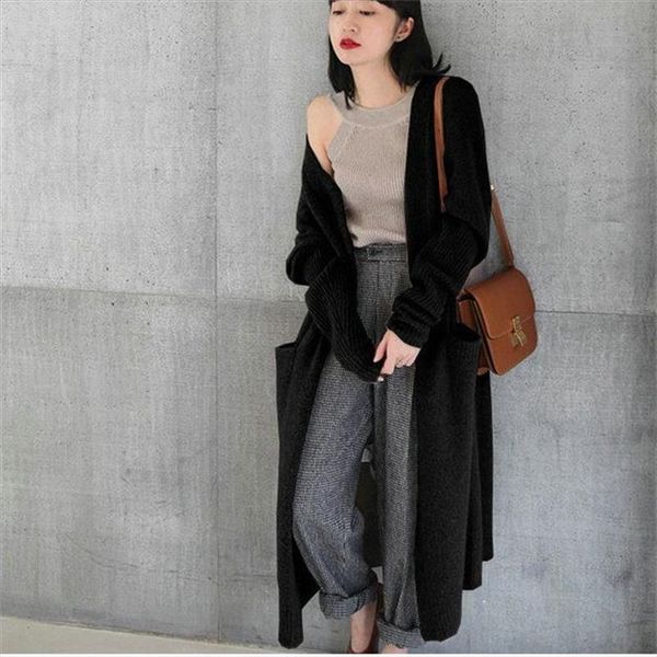 women and cardigans fashion autumn womens sweaters winter long sleeve loose knitted cardigan female sweater sovercoat, White;black
women and cardigans fashion autumn womens sweaters winter long sleeve loose knitted cardigan female sweater sovercoat, White;black