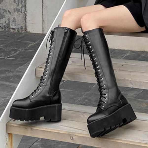 boots female motorcycle square heel zip black high knee-high platform autumn winter women knee
boots female motorcycle square heel zip black high knee-high platform autumn winter women knee
