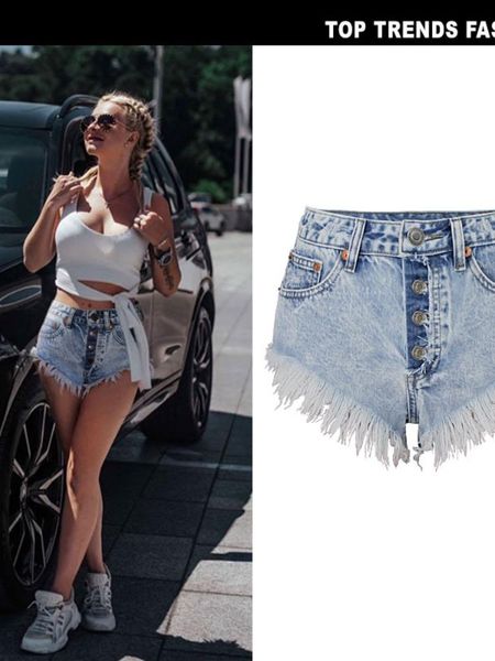 women's shorts european and american wear summer/ladies' jean with waist breasted/beach, White;black
women's shorts european and american wear summer/ladies' jean with waist breasted/beach, White;black