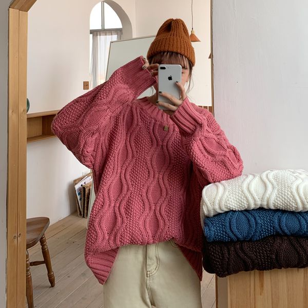 2021 new winter women o-neck sweater casual female knitted loose fit pullovers thickness warm ladies knitwear 51pa, White;black
2021 new winter women o-neck sweater casual female knitted loose fit pullovers thickness warm ladies knitwear 51pa, White;black