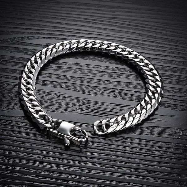 link, chain retro minority hip hop cuban link titanium steel men's bracelet ins trendy bangle boyfriend gift for men trend, Black
link, chain retro minority hip hop cuban link titanium steel men's bracelet ins trendy bangle boyfriend gift for men trend, Black