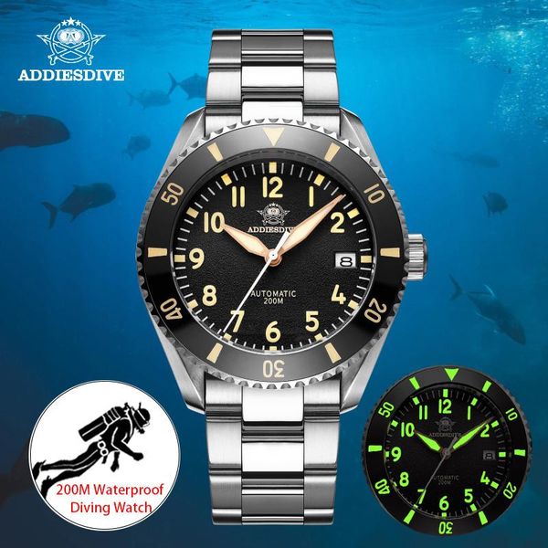 wristwatches addies dive nh35 automatic mechanical watch rotating ceramic ring 316l stainless steel sapphire crystal 200m waterproof, Slivery;brown
wristwatches addies dive nh35 automatic mechanical watch rotating ceramic ring 316l stainless steel sapphire crystal 200m waterproof, Slivery;brown