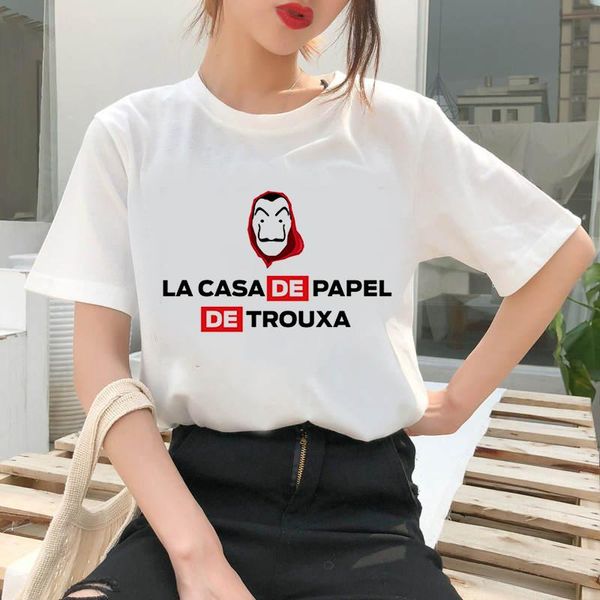women's t-shirt 90s ulzzang harajuku graphic funny red paper house print tees o neck casual clothings, White
women's t-shirt 90s ulzzang harajuku graphic funny red paper house print tees o neck casual clothings, White