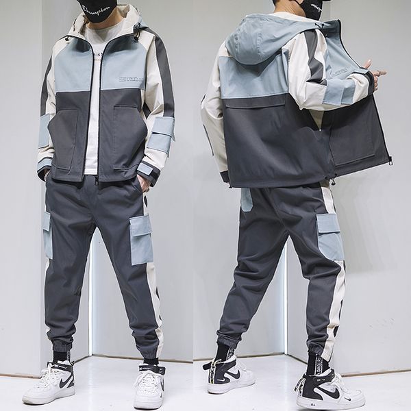 2021 new causal defines camo jacket 2pc male training sportwear hoodies sweatpants, hip hop suit streetwear men's clothes. 104o, Gray
2021 new causal defines camo jacket 2pc male training sportwear hoodies sweatpants, hip hop suit streetwear men's clothes. 104o, Gray