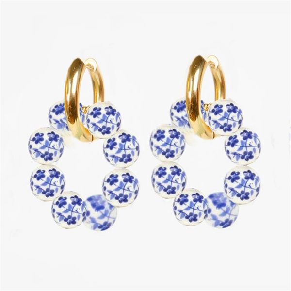 natural stones ethnic chinese style blue flower ceramic beads earrings for women fashion dangle earring arrival wholesale 210616, Silver
natural stones ethnic chinese style blue flower ceramic beads earrings for women fashion dangle earring arrival wholesale 210616, Silver