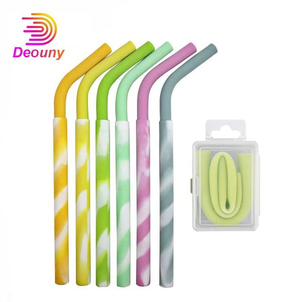 drinking straws deouny reusable elastic straw silicone eco friendly portable with bag 1pcs bar accessories
drinking straws deouny reusable elastic straw silicone eco friendly portable with bag 1pcs bar accessories