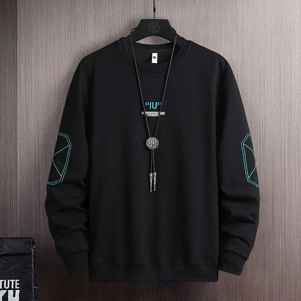 men's spring and autumn korean men's long sleeved t-shirt embroidered round neck casual bottoming fashion, Black
men's spring and autumn korean men's long sleeved t-shirt embroidered round neck casual bottoming fashion, Black