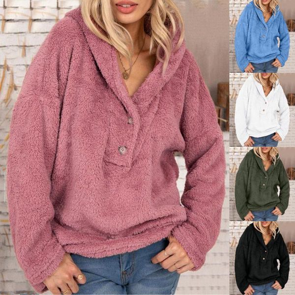 women's hoodies & sweatshirts fashion warm hooded jacket sweatshirt casual ladies loose buttons coat female winter long sleeve streetwe, Black
women's hoodies & sweatshirts fashion warm hooded jacket sweatshirt casual ladies loose buttons coat female winter long sleeve streetwe, Black