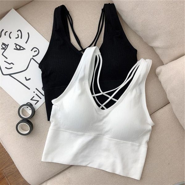women's tanks & camis easycore fashion hollow-out crossed back sling vest with pad girl bra can outside wear, White
women's tanks & camis easycore fashion hollow-out crossed back sling vest with pad girl bra can outside wear, White