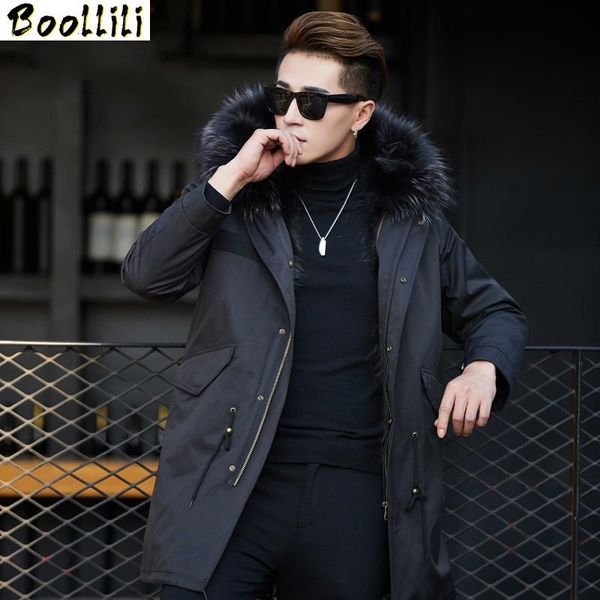 men's leather & faux boollili real fur coat winter jacket man coats raccoon parka long luxury jackets for men winterjas heren, Black
men's leather & faux boollili real fur coat winter jacket man coats raccoon parka long luxury jackets for men winterjas heren, Black