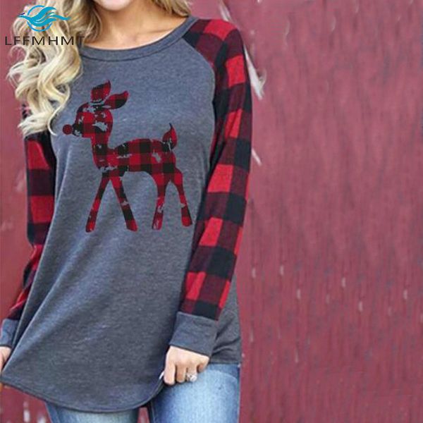2021 new women plaid long sleeve vintage patchwork deer print christmas t-shirts office lady casual o-neck pullover tee simple 68q5, White
2021 new women plaid long sleeve vintage patchwork deer print christmas t-shirts office lady casual o-neck pullover tee simple 68q5, White