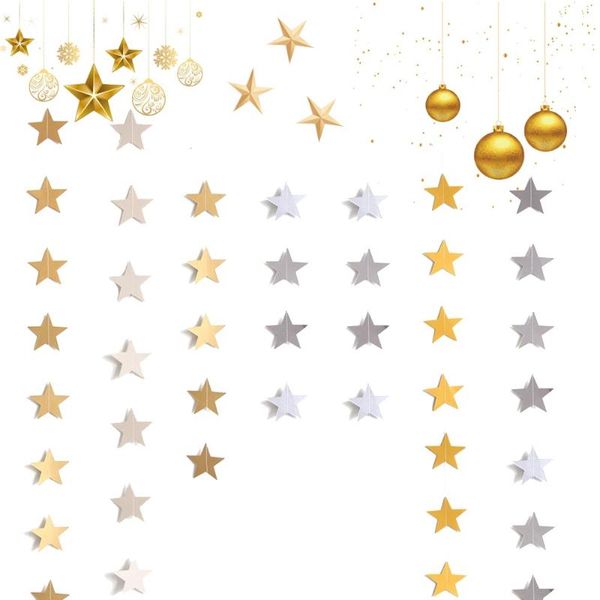 party decoration pearlescent paper decorative pull flag star silver gold curtain ribbon hanging string wedding 4 meters
party decoration pearlescent paper decorative pull flag star silver gold curtain ribbon hanging string wedding 4 meters