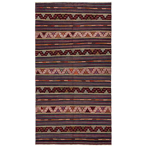 premium product vibrant red hand woven traditional turkish kilim carpet with embroidered multi color striped farmhouse rug
premium product vibrant red hand woven traditional turkish kilim carpet with embroidered multi color striped farmhouse rug
