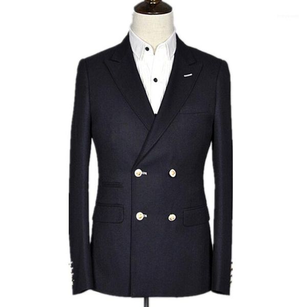 men's suits & blazers double breasted slim fit men for wedding 2 piece navy blue groom tuxedo man fashion clothes jacket with pants 202, White;black
men's suits & blazers double breasted slim fit men for wedding 2 piece navy blue groom tuxedo man fashion clothes jacket with pants 202, White;black