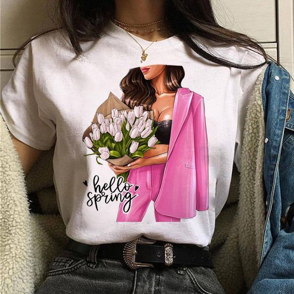 women's t-shirt 6fashion girl flower print women tshirt short sleeve o-neck tee female graphic summer woman, White
women's t-shirt 6fashion girl flower print women tshirt short sleeve o-neck tee female graphic summer woman, White