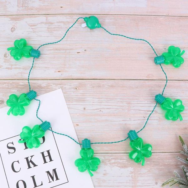 party decoration st. patrick's day glowing necklace led string lights creative shamrock for festival (7-leds)
party decoration st. patrick's day glowing necklace led string lights creative shamrock for festival (7-leds)