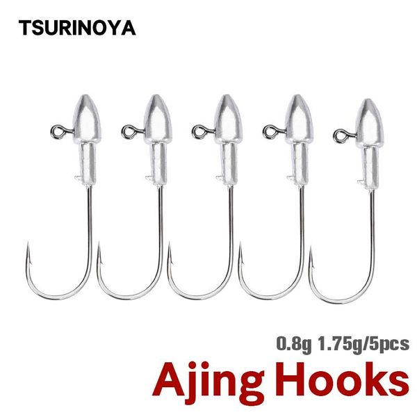 fishing hooks tsurinoya 0.8g 1.75g finesse ajing jig head 5pcs artificial soft lure rockfish worm hook ultralight rod
fishing hooks tsurinoya 0.8g 1.75g finesse ajing jig head 5pcs artificial soft lure rockfish worm hook ultralight rod