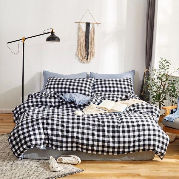 japanese washing cotton 4-piece nude sleeping soft simple lattice sheet quilt cover bedding bed set size bed set home
japanese washing cotton 4-piece nude sleeping soft simple lattice sheet quilt cover bedding bed set size bed set home