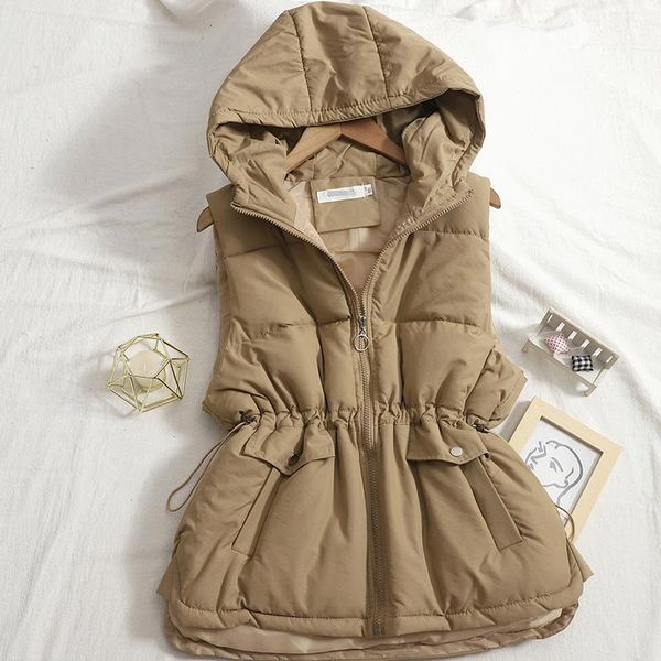 women's vests sleeveless vest cotton jacket waistcoat solid color zipper coat women 2021 autumn winter drawstring hooded woman, Black;white
women's vests sleeveless vest cotton jacket waistcoat solid color zipper coat women 2021 autumn winter drawstring hooded woman, Black;white