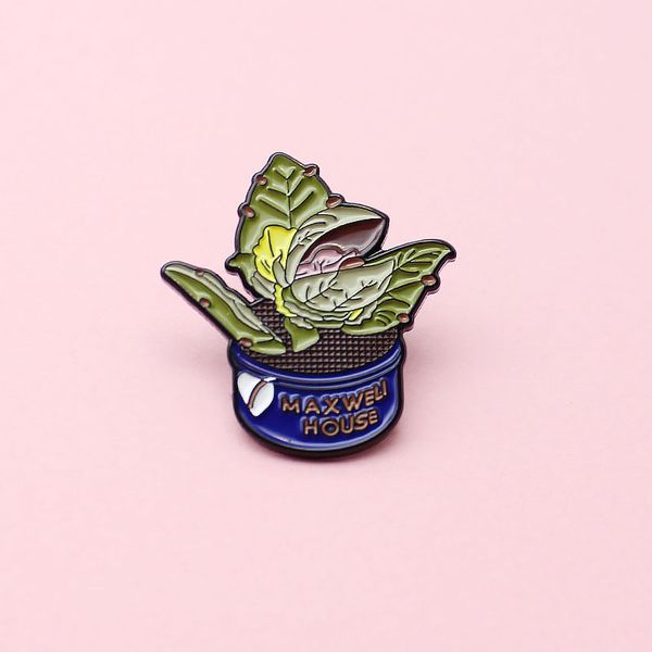 flower pot green plant covered with happy coffee bean creativity brooch trend joker badge jewelry enamel label pins, Blue
flower pot green plant covered with happy coffee bean creativity brooch trend joker badge jewelry enamel label pins, Blue