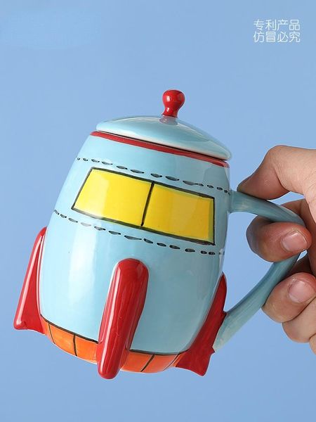 mugs hand-painted rocket super cute cup creative personality trend mug children's ceramic with lid spoon
mugs hand-painted rocket super cute cup creative personality trend mug children's ceramic with lid spoon