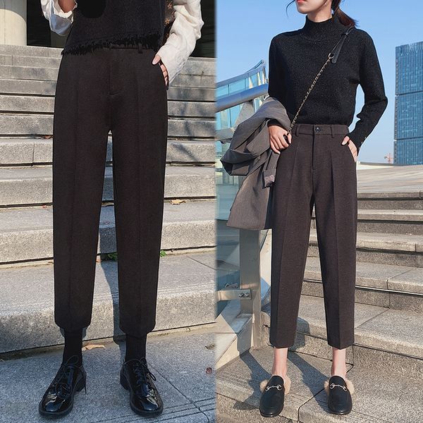 fashion woolen women's 2021 fall and new winter released straight-leg leg more cashmere pants hare boots rw5c, Black;white
fashion woolen women's 2021 fall and new winter released straight-leg leg more cashmere pants hare boots rw5c, Black;white