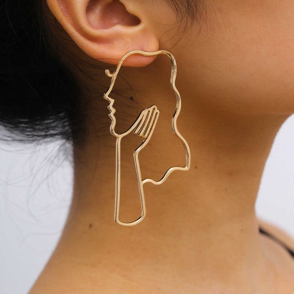 fashion creative national style alloy jewelry simple face symmetrical earrings female, Silver
fashion creative national style alloy jewelry simple face symmetrical earrings female, Silver