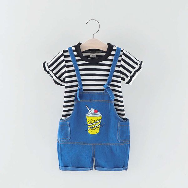 children's suit baby spring and autumn stripe long sleeve ice cream jeans, Blue
children's suit baby spring and autumn stripe long sleeve ice cream jeans, Blue