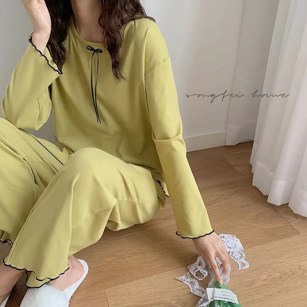 2021 new fall winter languid lazy comfortable long sleeve trousers soft casual loose lovely home wear women's pajamas suit pocket veju, Black;red
2021 new fall winter languid lazy comfortable long sleeve trousers soft casual loose lovely home wear women's pajamas suit pocket veju, Black;red
